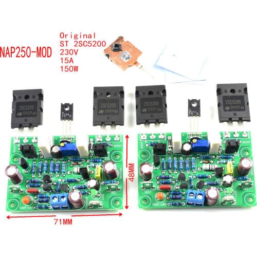 NAIM NAP250 MOD CLONE Assembled Class AB Dual Stereo Amplifier Board 80W 8R AMP