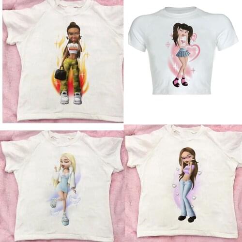 Vinatge shirt aesthetic shirt y2k shirt 90s shirt 2000s shirt Harajuku short-sleeved short-sleeved tight-fitting navel T-shirt