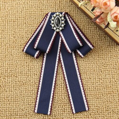 I-Remiel Vintage School Bow Tie Ribbon British Style Bowtie for Womens Shirt Dress Blouse Fashion Collar Clothing Accessories