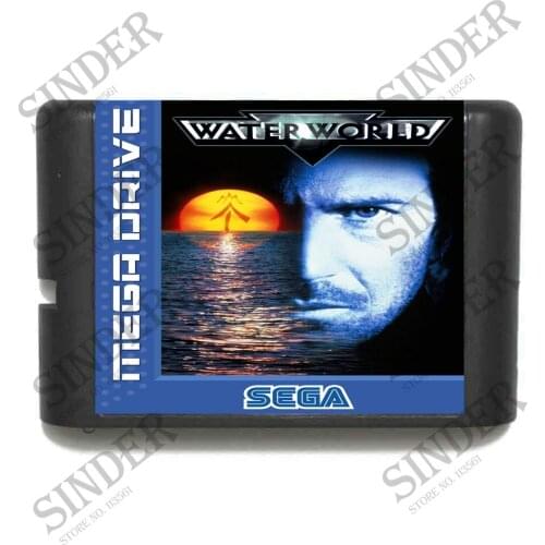 Waterworld 16 bit MD Game Card For Sega Mega Drive For Genesis