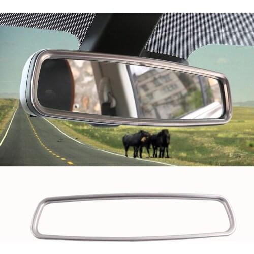 1pcs For Ford Edge 2015-2018 ABS Chrome Interior Rearview Mirror Cover Trim Car styling