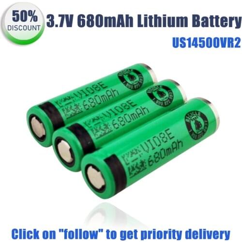 1pc New 3.7V 100% Original 14500 680mah US14500VR2 14500 battery charger for electronic tooth brush for Turmera 14500 battery