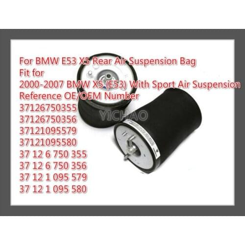 2Pcs Pair Of Rear Left + Right Air Suspension / Air Spring For BMW Car E53 X5 37121095579 / 37121095580 Pneumatic Springs Bag