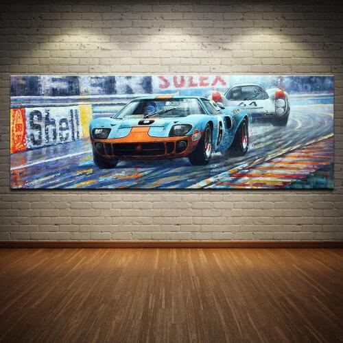 24 Hours Of Le Mans Racing Car Classic Car Supercar Poster Canvas Painting Print On Wall Art Picture For Living Room Home Decor