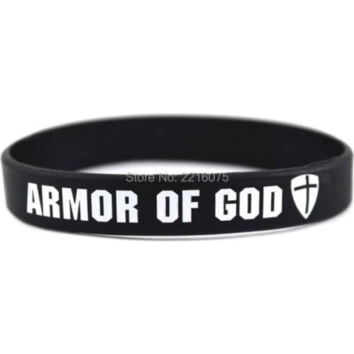 300pcs Medical Alert Armor of God silicone wristband rubber bracelets free shipping by DHL express