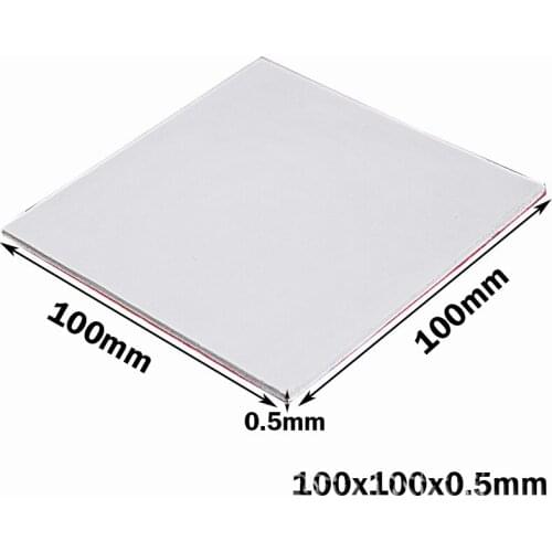 50Pcs Gdstime 100X100x0.5MM White SMD DIP IC Chip Conduction Heatsink Thermal Compounds Silicone Pad