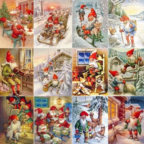 XUEQIXIAOZU Full Square/Round Santa Claus Diamond Embroidery 5D DIY Diamond Painting Mosaic Home Decoration Gift New Explosion