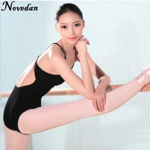 Adult Ballet Leotards Bodysuit Black Backless Sleeveless Ballet Dance Wear Sexy Open Back Gymnastics Leotard For Women