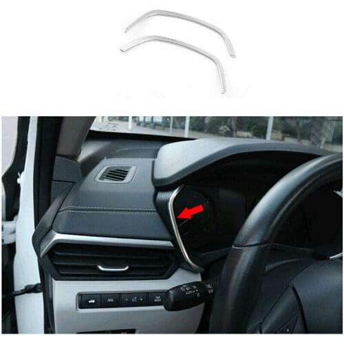 For 2019-2021 Nissan Altima/Teana Silver Steel Dashboard Panel Strip Cover Trim Car modification Auto parts