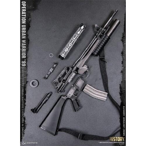 For Sale DAM 78080 DAMTOYS 1/6th Marine Corps Cruise M16A2 Weapon Grenade Launcher Gun Model For 12inch Body Doll Accessories