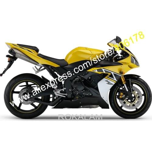 For Yamaha YZF R1 2004 2005 2006 YZF1000 04 05 06 YZF R1 YZF-1000 R1 Yellow Black Fairing Set (Injection Molding)