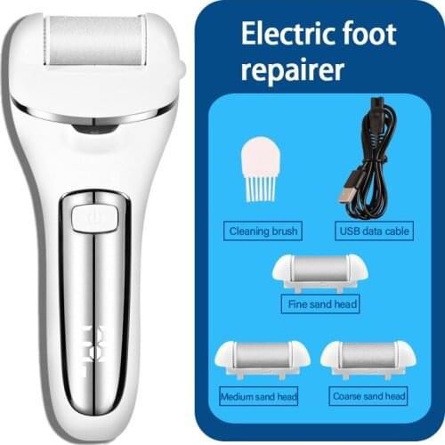 Electric Foot File Callus Remover Feet Dead Skin Grinder Pedicure Repairer Machine Cuticle Grater Exfoliate LED Digital Display