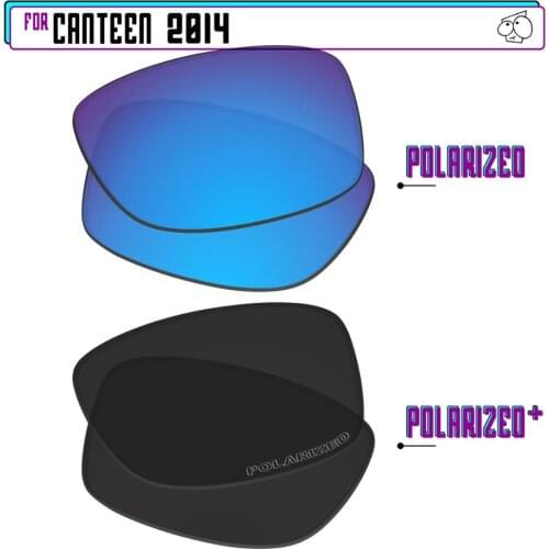 EZReplace Polarized Replacement Lenses for - Oakley Canteen 2014 Sunglasses - Black P Plus-Blue P