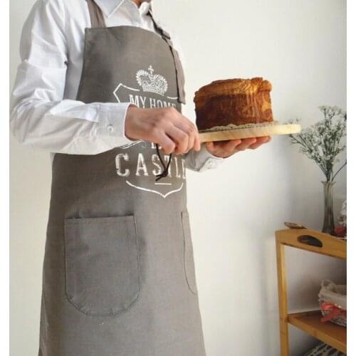 100% Cotton Nordic Kitchen Apron with Pocket Cooking Apron Coffee Shop Florist Waiter Keuken Schort