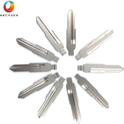 HKCYSEA 10 pcs/lot Metal Blank Uncut Flip KD Remote Key Blade Type #44 for Chery Elegant