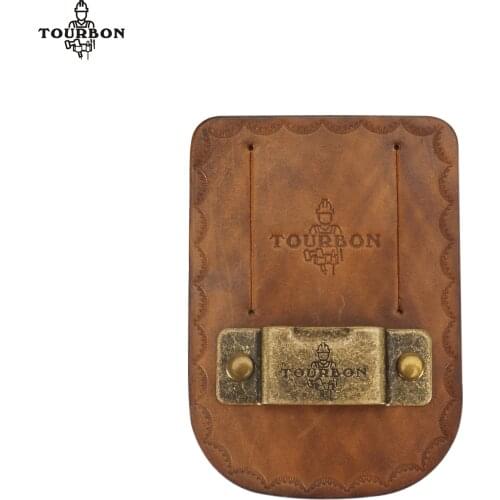 Tourbon Genuine Leather Measuring Tape Holder Tapes Measure Holster for Belt(5cm)