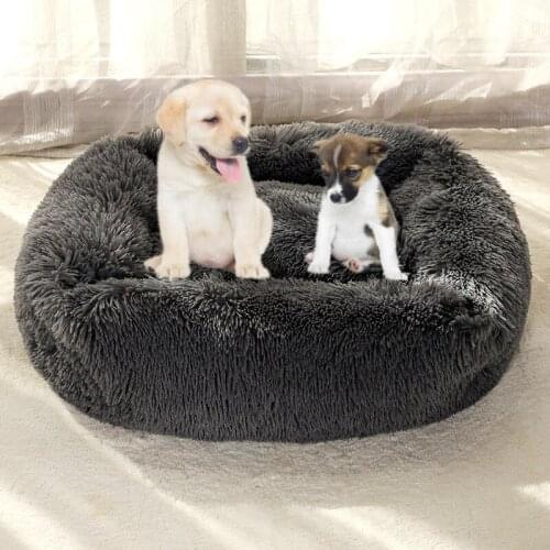 Square Dog Bed House Dog Cat Mat Winter Warm Sleeping Dogs Puppy Nest Soft Long Plush Pet Cushion Portable For Pets Cats Basket