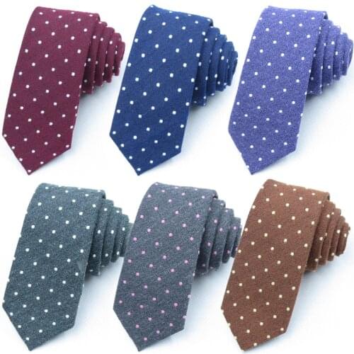 Mens Cotton Dot Ties for Men Fashion Neck Tie Classic Man Slim Necktie Gift Wedding Business Suit Designer Handmade Formal Tie