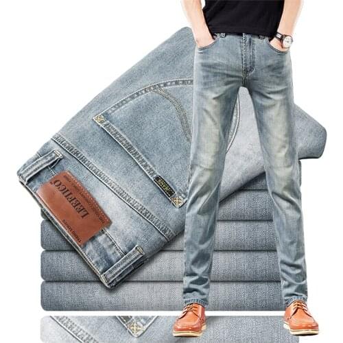 2021 autumn new Stretch slim jeans men Retro skinny jeans casual men Brand clothing Large size 28-40