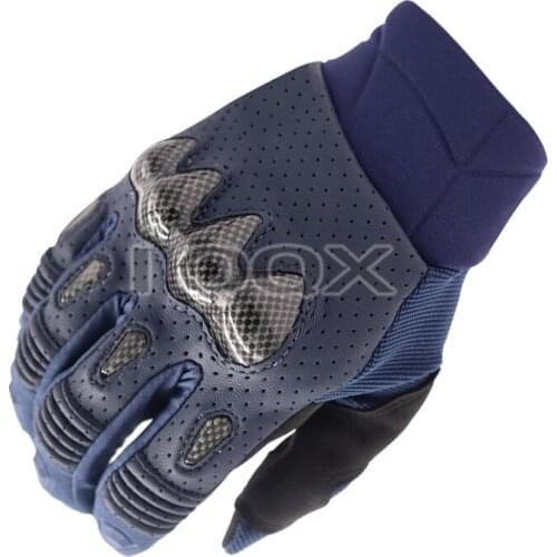 New arrive MX ATV Motocross Bike Carbon Fiber Protective Gloves Blue Bomber guantes Moto Mountain Bicycle Riding Gloves M-XL