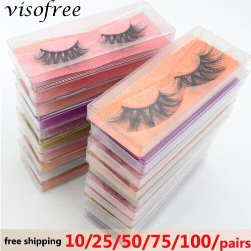 Wholesale Eyelashes 10/25/50/100 pcs 3D Mink Lashes Natural Mink Eyelashes Wholesale False Eyelashes Makeup False Lashes In Bulk