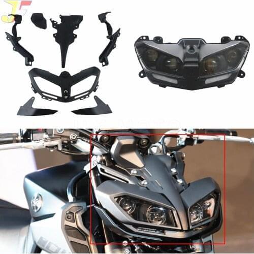 Suitable for Yamaha MT 09 FZ09 Headlight LED MT-09 Front Lighting Light Bracket Guard Plate Shell Fairing Motorcycle Accessories