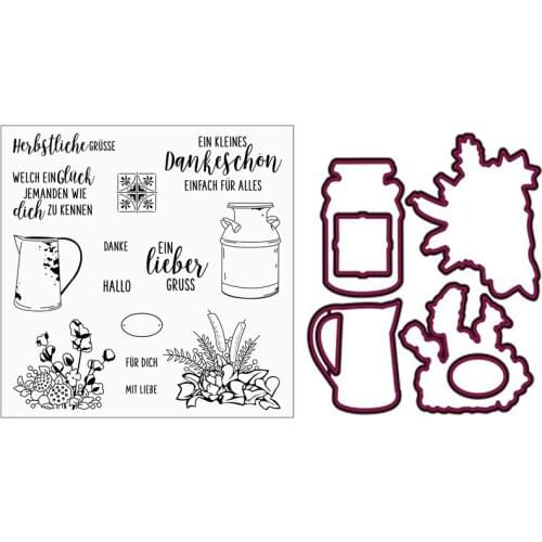 German text Transparent Silicone Clear Rubber Stamp Sheet Cling Scrapbooking DIY Cute Pattern Photo Album Paper Card Decor