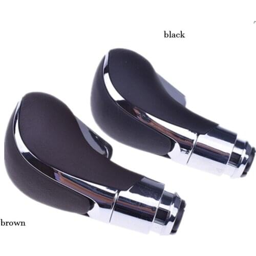 Black/Brown PU Leather Automatic Gear Shift Shifter Lever Stick Knob For Buick Regal Excelle