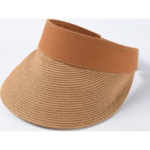 Summer Straw Hats For Women Beach Holiday Cap Hot Womens Straw Hats Sun Visor Hat Adjustable With Big Heads Wide Brim Outdoor