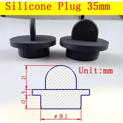 35mm silicone plug stopper with handle rubber hole plug silicone waterproof dust seal plug silicone rubber gaskets
