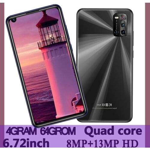 6.72" Smartphones 4G RAM+64G ROM Note 8 Pro Quad Core 8MP+13MP Front/Back Camera Android Mobile Phones Celular Face ID Unlocked