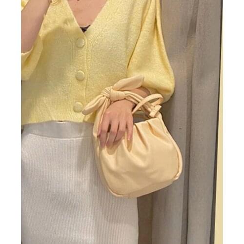 Tote Bags For Women 2021 Vintage Handbags Solid Color Summer Crossbody Shoulder Bag Lady Cloud Pouch Female Soft Leather Clutch