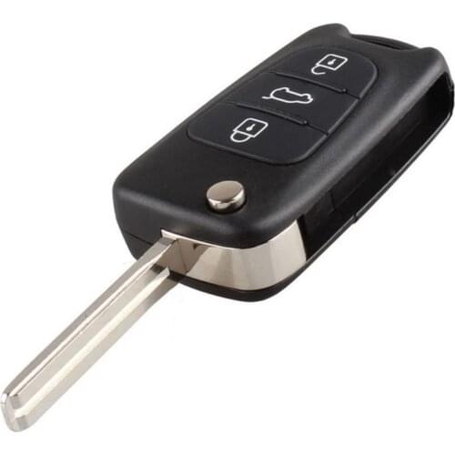 Uncut Blade Car Key Case 3 Buttons Flip Folding Car Remote Control Key Case Shell Blank Cover for Kia K2 K5 Auto Accessories