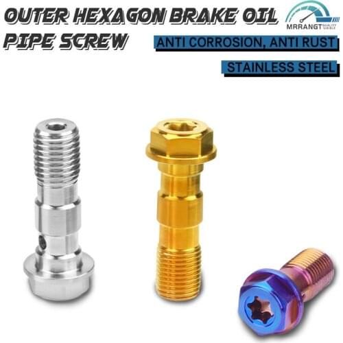 Universal Stainless Banjo Bolts Hydraulic Clutch Brake Master Cylinder Screw Front Rear Brake Caliper Bolt M10 x 1.25 Motorcycle