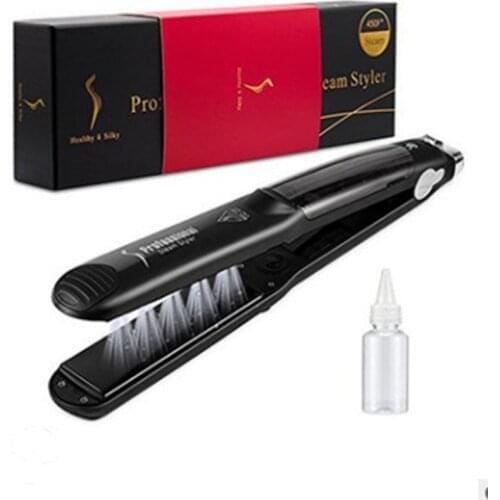 Steam Hair Styling Tools Ceramic Flat Iron Argon Oil Vapor curler Wet/Dry Led Hair Curling Iron Steam Hair Straightener