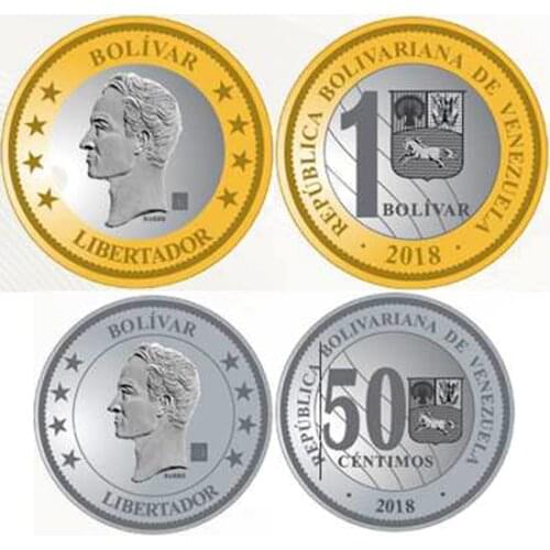 Venezuela 2018 2 Coins Set Brand New 100% Authentic Original Coin Collectibles UNC