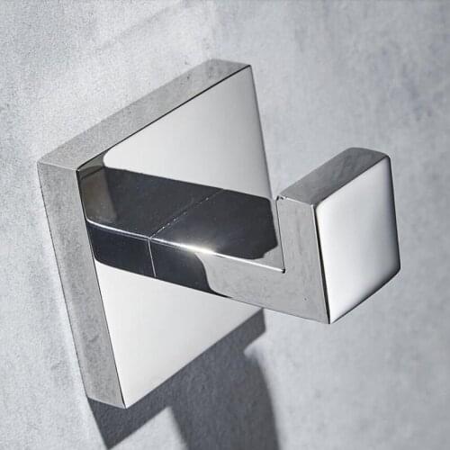 Vidric Mirror Polished /Matte Black /Brushed Stainless Steel Robe Hook Towel Hook Wall Mount Square Towel Robe Coat Hat Door Han