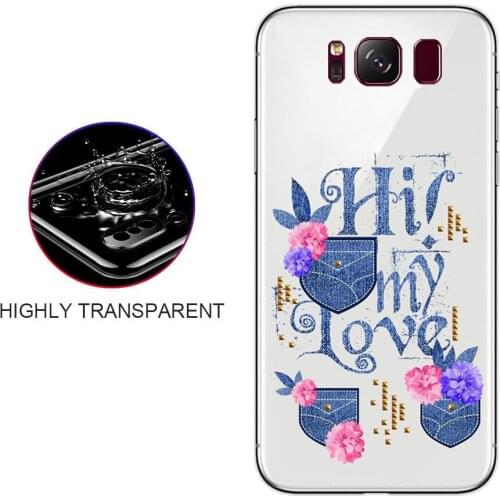 Flower Pattern Mobile Phone Case Waterproof For Samsung Galaxy s8 Mobile Phones