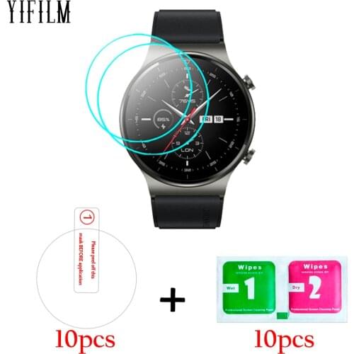 10PCS 2.5D Tempered Glass Screen Protector For Huawei Watch GT 2 GT2 Pro Smartwatch Screen Protective Film Anti-Scratch glass