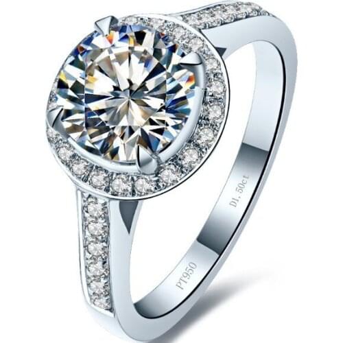 1.5Ct Classic Diamond Ring for Women Engagement Ring Solid 925 Sterling Silver High Quality Jewerly