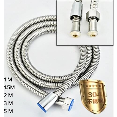 1PC Stainless Steel Shower Hose High Quality Faucet Hose Flexible Shower Hose Thick Silicone For Bathroom Watering Hose 1-5m