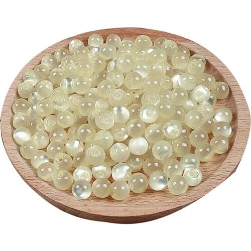 10Pcs 10mm Cheongsam Pearlescent Domed Sewing Buttons Imitation Jade Partial Holes Tang Suit Hanfu Retro Resin Round Beads