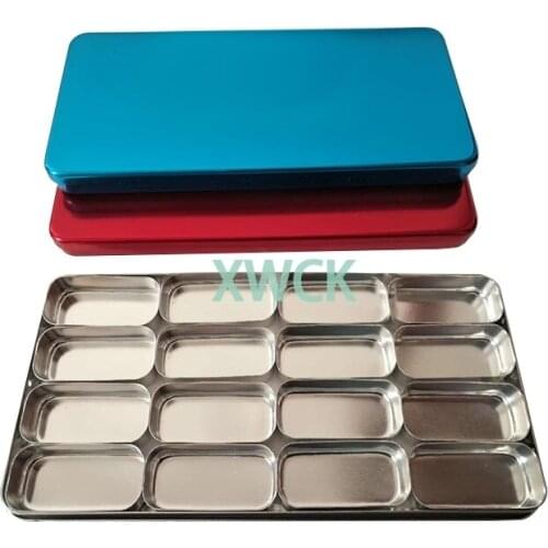 16Slot Dental box Bur File Holder Block for Sterilizer Case Disinfection Endo Box
