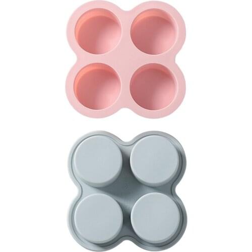 4 Cavities Round Soap Candle Molds DIY Silicone Candy Mold Cake Decorating Tools Cake Pan Baking Pans Cakes Mould