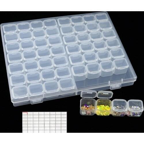 56 slots diamond painting Tools box embroidery Organizer Storage Case Container cross stitch sewing accessories Nail Art holder