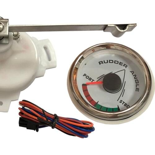 9-32V 52mm 2'' Rudder Angle Gauge 0-190ohm with Sensor for Marine Boat Waterproof Dust-Proof Grade