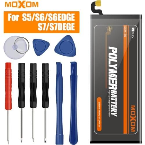 MOXOM Phone Battery For Samsung Galaxy S6 S7 S6 Edge S7 Edge S5 G900S SM-G9200 SM-G9280 SM-G9300 SM-G9350 Replacement Battery