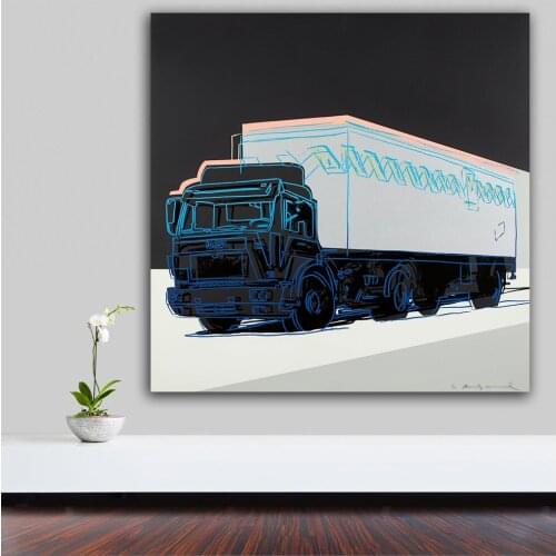 Large size Printing Oil painting Big trucks in transit Andy Wall art canvas prints pictures for living room and bedroom No Frame