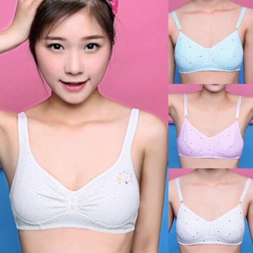 Pure Cotton Girls' Bras Underwear Bras Selected Pure Underwear Soft Non-wireless And Cotton Comfortable S0T1