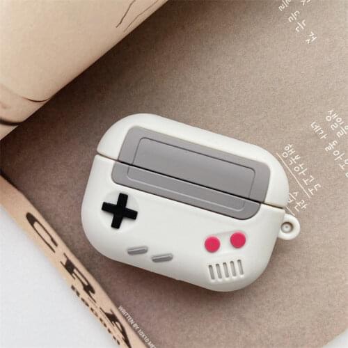 AirPods Pro 1 2 Case Fashion Retro Game Earphone Case for Airpods Pro 1 2 Cute 3D Gameboy Silicone Headphone Cover Keychain